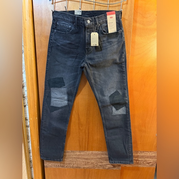 Levi's Dark Blue Slim Jeans with Patch Accents